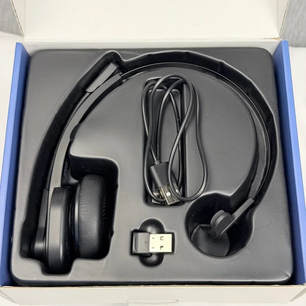 Sarevile M99+ Wireless Mono Headset Bluetooth V5.2 with Mute Button and Dongle